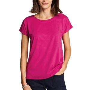 J.JILL J. JILL Magenta Luxe Supima Scoop Neck Tee SMALL Super Soft Cotton Modal